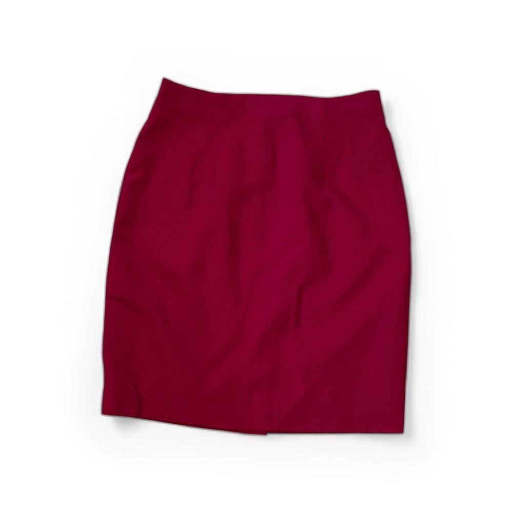 Talbots Women's Red Pencil 100% Wool Skirt Size 6